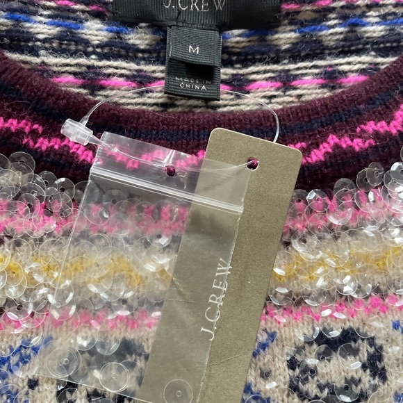 Jcrew new with tags fairisle sweater with sequins - Picture 3 of 3